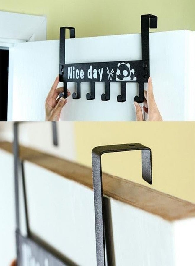 ToYooZe JHBK Door Hanger for Cloth Hanging Over The Door Hook with 6 Dual Hooks Portable Hooks Home Office Decor Heavy Duty Door Rack for Hanging Coats Clothes Hats Robes Towels - Image 4