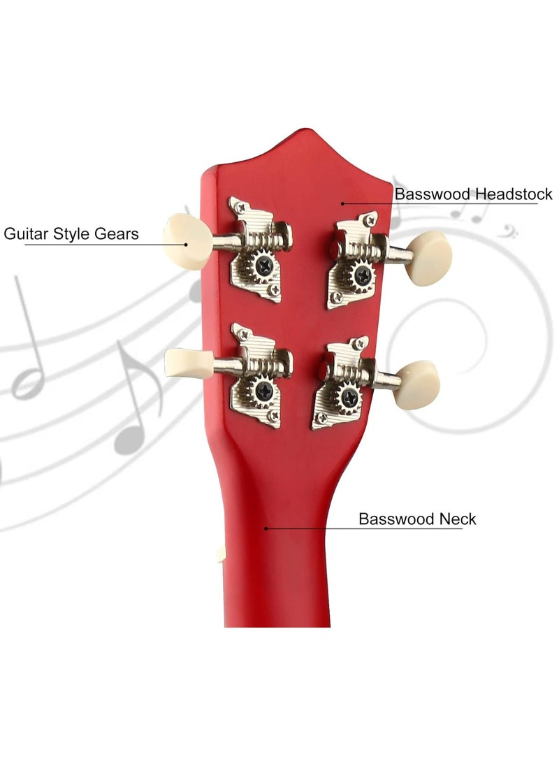 Mike Music - Beginner Ukulele Set for Kids Adults 21 inch Ukuleles Starter Kit Hawaii Mini Guitars for Students Small Guitar Ukulele with Gig Bag, Digital Tuner, Capo, Belt, 1 Spare String and Pick (Natural) - Image 1