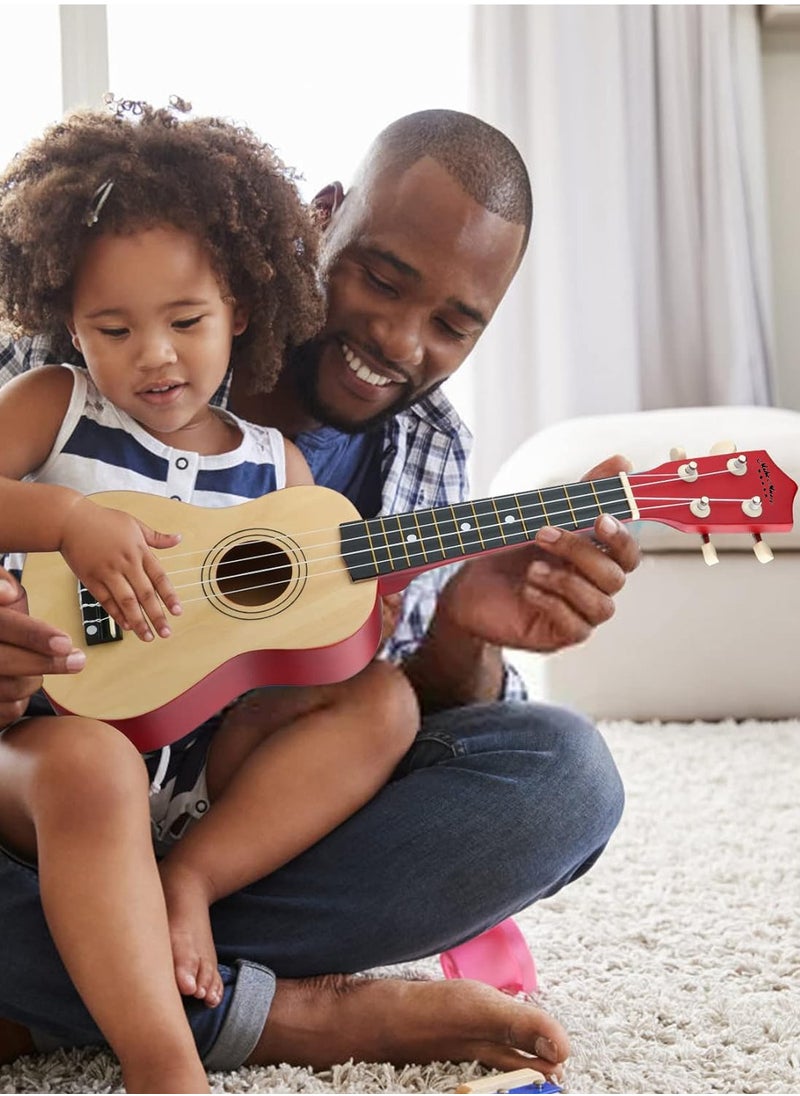 Mike Music - Beginner Ukulele Set for Kids Adults 21 inch Ukuleles Starter Kit Hawaii Mini Guitars for Students Small Guitar Ukulele with Gig Bag, Digital Tuner, Capo, Belt, 1 Spare String and Pick (Natural) - Image 1