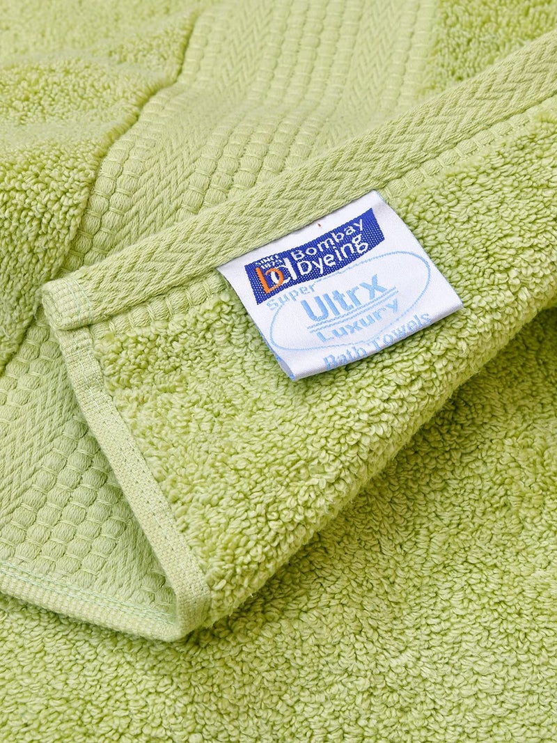 Bombay Dyeing Super Ultrx Zero Twist Plain Dyed 650 GSM Cotton Bath Towel - Ultrx Thyme - Image 3