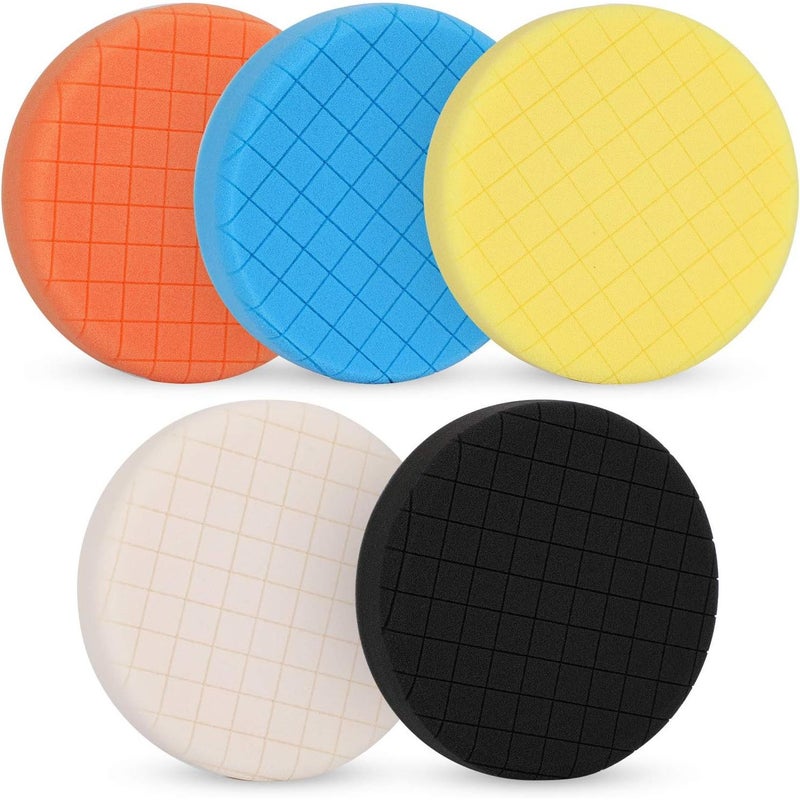 6 Inch Polishing Pads 5pcs Set Composite Buffing Sponge Pads For Car Buffer Polisher Compound And Waxing - Image 1