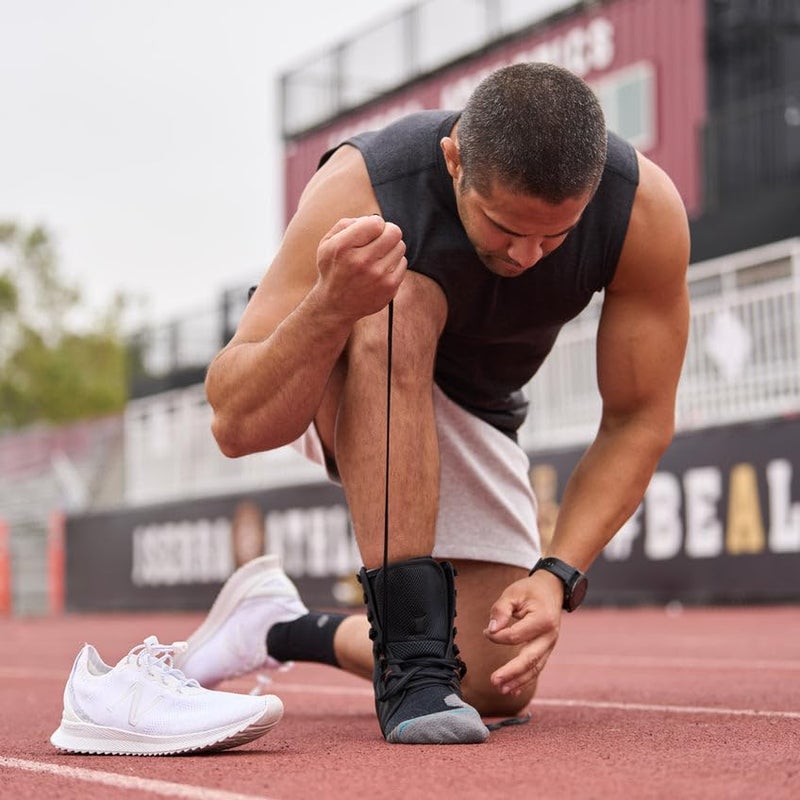 Shock Doctor 849 Ultra Gel Lace Up Ankle Support, Medium, Black - Image 2