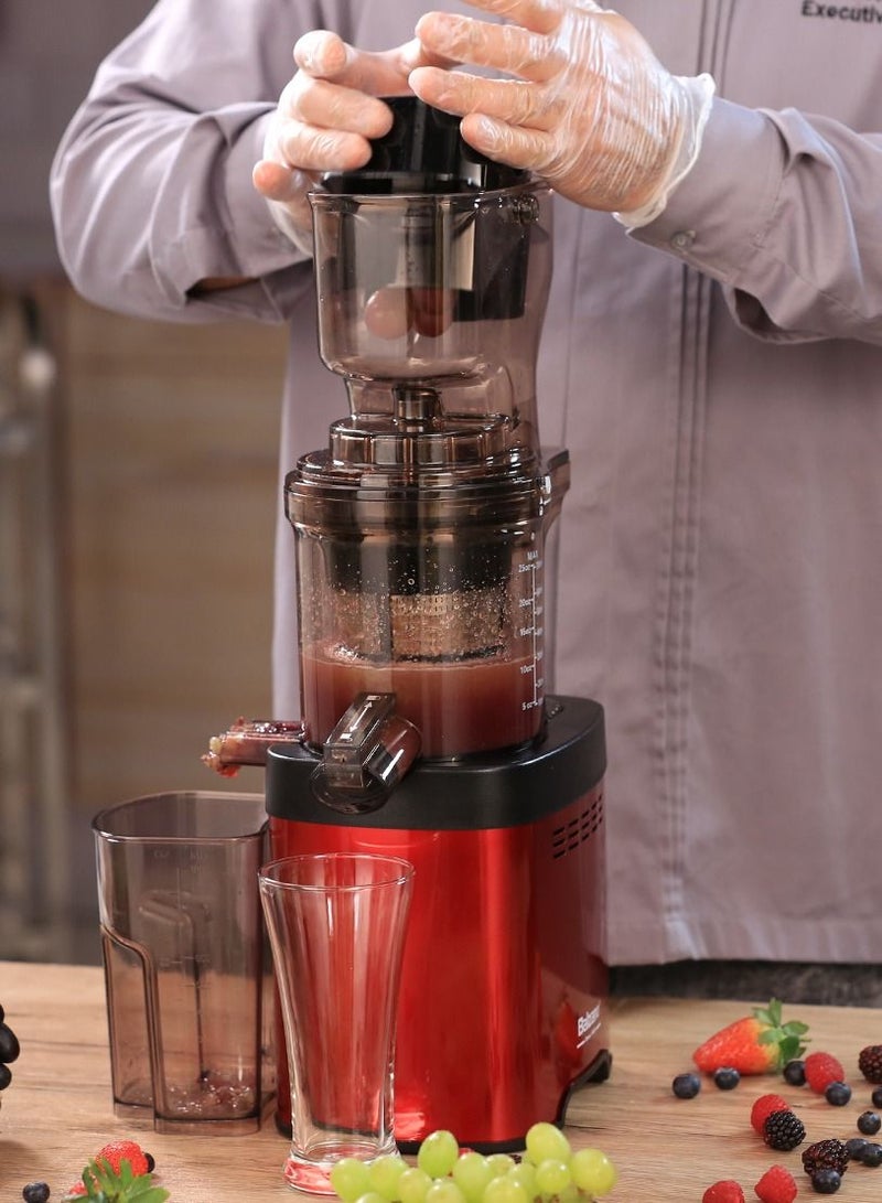 Balzano Whole Mouth Slow Juicer JE20-36M01 - Red