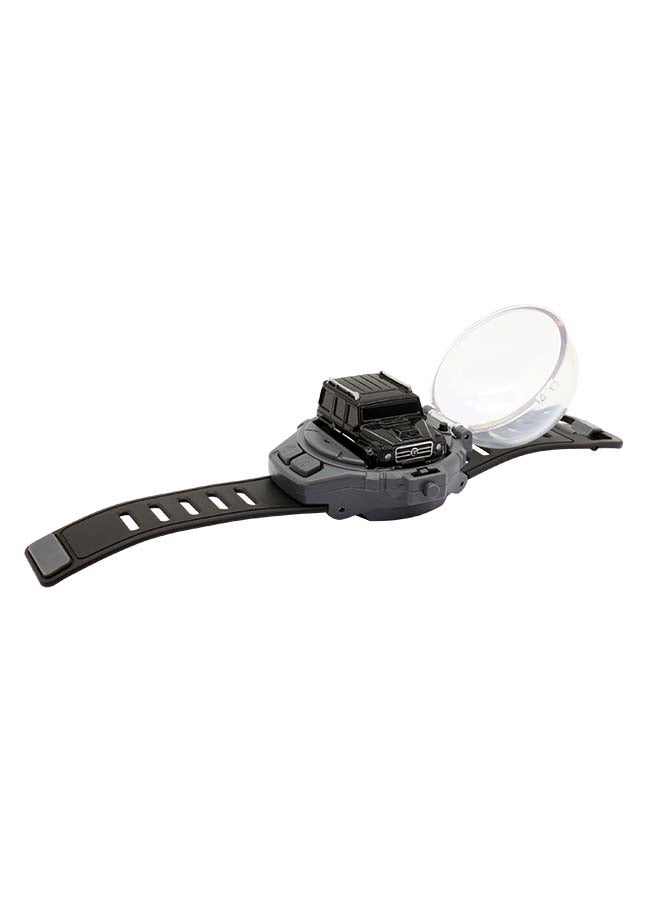 D-Power 1:64 Scale Watch Remote Control Car (Black)– 2.4GHz Mini RC Car with Wearable Controller | Compact Racing Toy for Kids Ages 3+ - Image 2