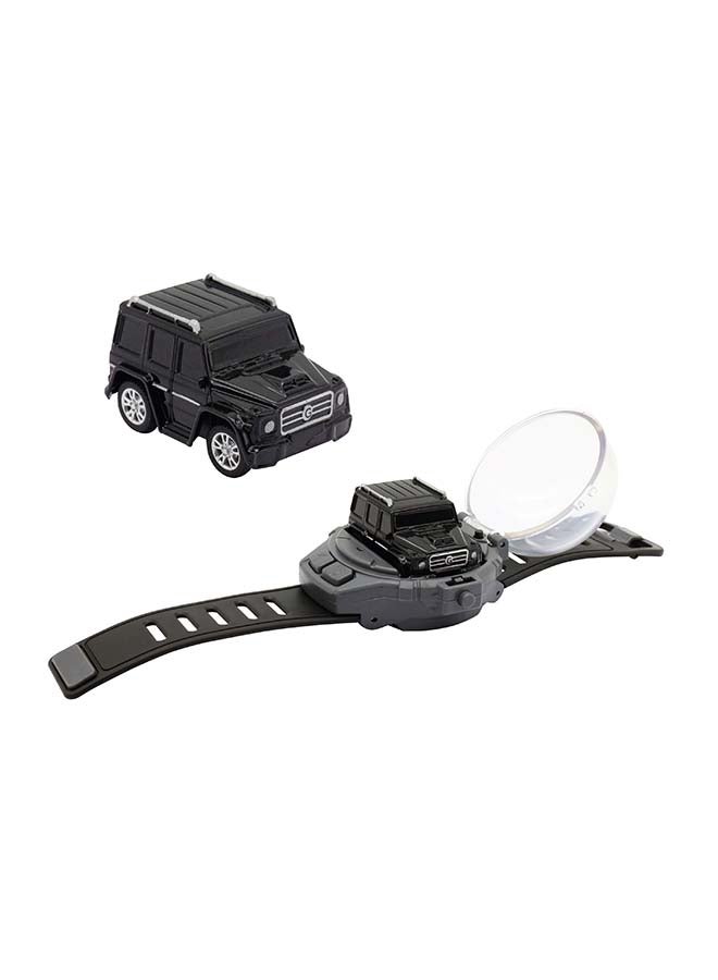 D-Power 1:64 Scale Watch Remote Control Car (Black)– 2.4GHz Mini RC Car with Wearable Controller | Compact Racing Toy for Kids Ages 3+ - Image 1
