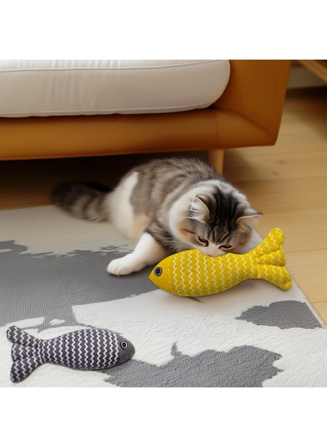 Indoor Cat Toys for Catnip Fish: 3 Packs Simulation Fish Shape Soft Linen Exercise Kicker Toys, Chew Bite Supplies for Cat Toys Self Play - Image 4