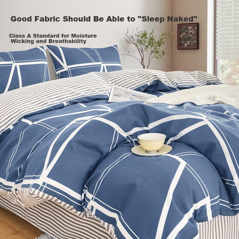 CROWN Duvet Cover Single Piece 150x200cm Winter Class A Thickened Brushed Single Bed Sheet for Student Dormitory 1.5x2 Meter Bed - Image 2