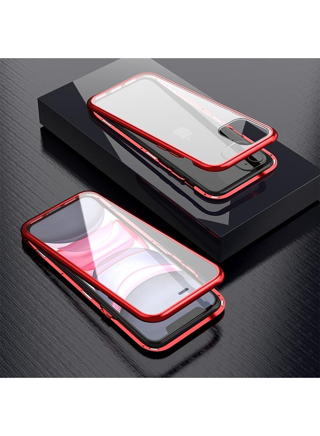 زبون جراب لهاتف iPhone 11 Pro نحيف للغاية مزدوج الجوانب مع إطار زاوي مغناطيسي من الزجاج المقوى وغطاء قلاب مغناطيسي - Image 5