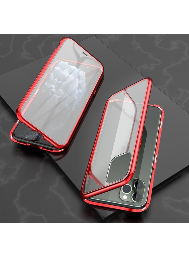 زبون جراب لهاتف iPhone 11 Pro نحيف للغاية مزدوج الجوانب مع إطار زاوي مغناطيسي من الزجاج المقوى وغطاء قلاب مغناطيسي - Image 2