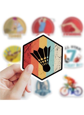 100Pcs Paris 2024 Olympic Games Stickers for Water Bottle, Cool Sport Soccer Waterproof Vinyl Decal for Teen Adult Girl Laptop Computer Skateboard Luggage Guitar Travel Case Bike - view 4