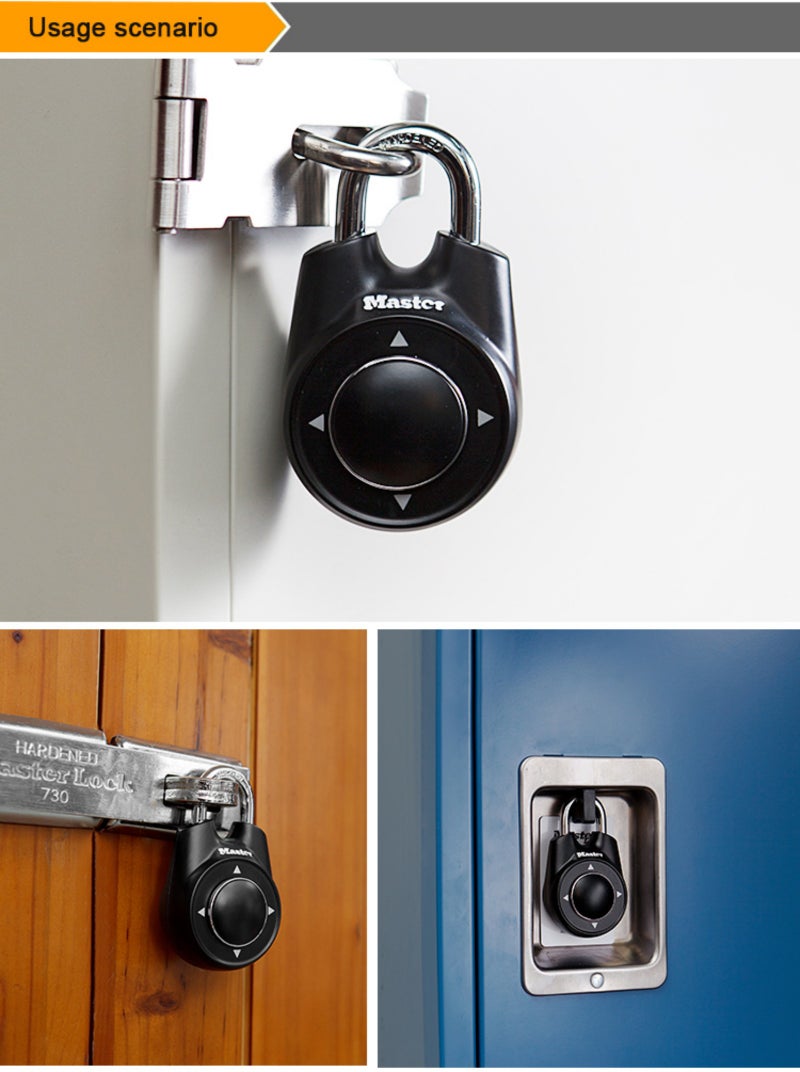 SmartGuard Directional Combo Lock Travel Security Gym Padlock Black - Image 5