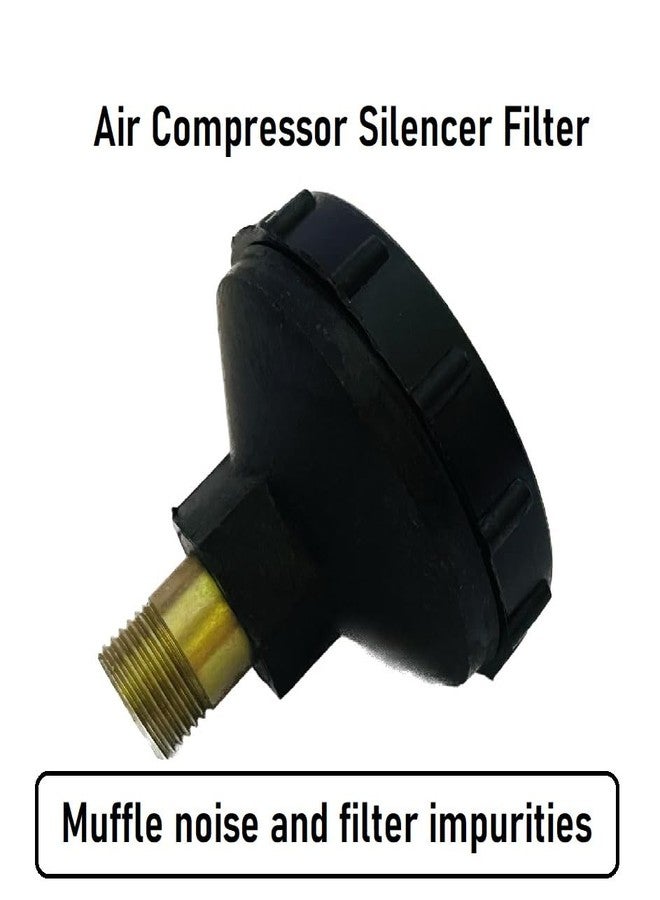 KING-PRO 2PCS Air Compressor Silencer Filter, Suitbal For All China Brand Comperssor Air Compressor Intake Filter Sound Muffler Silencer for Air Compressor, Silencer, Fliter 1/2" - Image 2