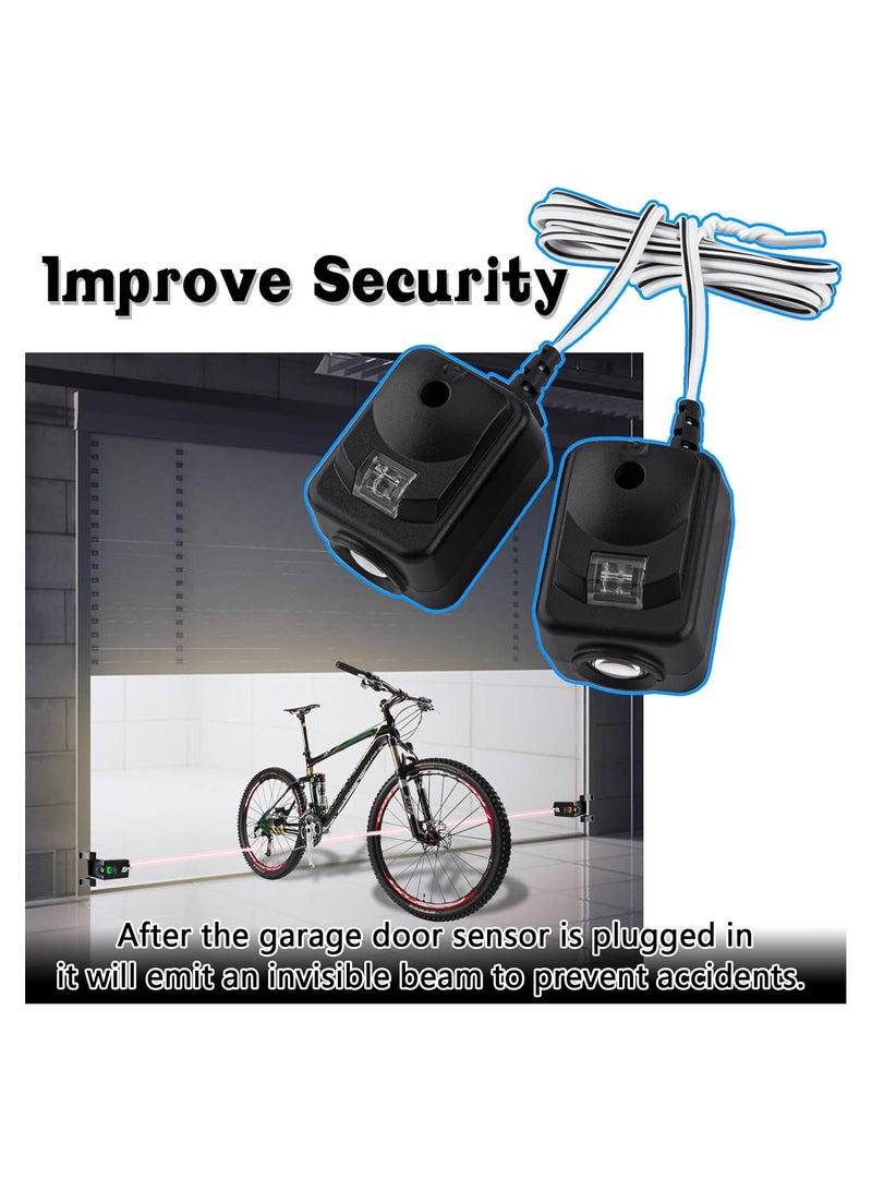 Excefore 820CB Garage Door Safety Sensor & Brackets Replacement Kit for 41A5034/ G801CB-P/801CB/041-0136 for Chamberlain LiftMaster Sears Craftsman Garage Door Openers (2PCS) - Image 2