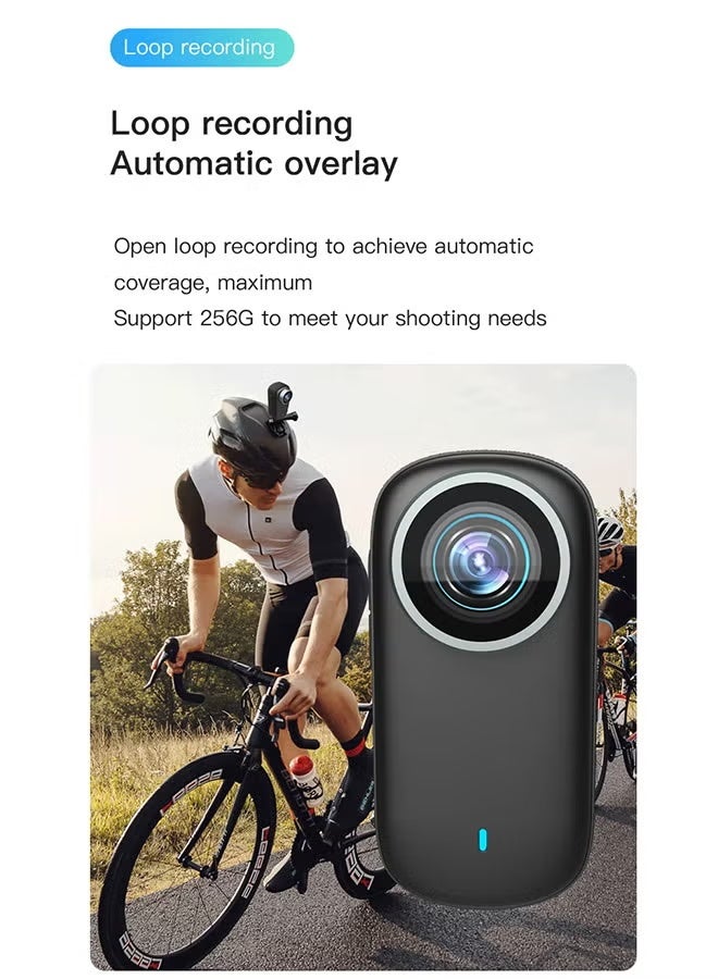 BlueFire 4K Portable WiFi Mini Sports Camera Magnetic Mount Action Camera for Bike, Motorcycle, Pet, and Travel | 130° Ultra-Wide Angle, IP65 Waterproof, USB-C Rechargeable UHD Body Cam | 3-Hour Battery Life, Simultaneous 4K/2K/1080P Recording | Magnetic Clip, Handlebar & Waterproof Mounts Included | Compact Outdoor Adventure Camera for Cyclists, Pet Owners, Vloggers, and Security Monitoring | Lightweight, Durable, and Easy to Mount WiFi Mini Camera - Image 4
