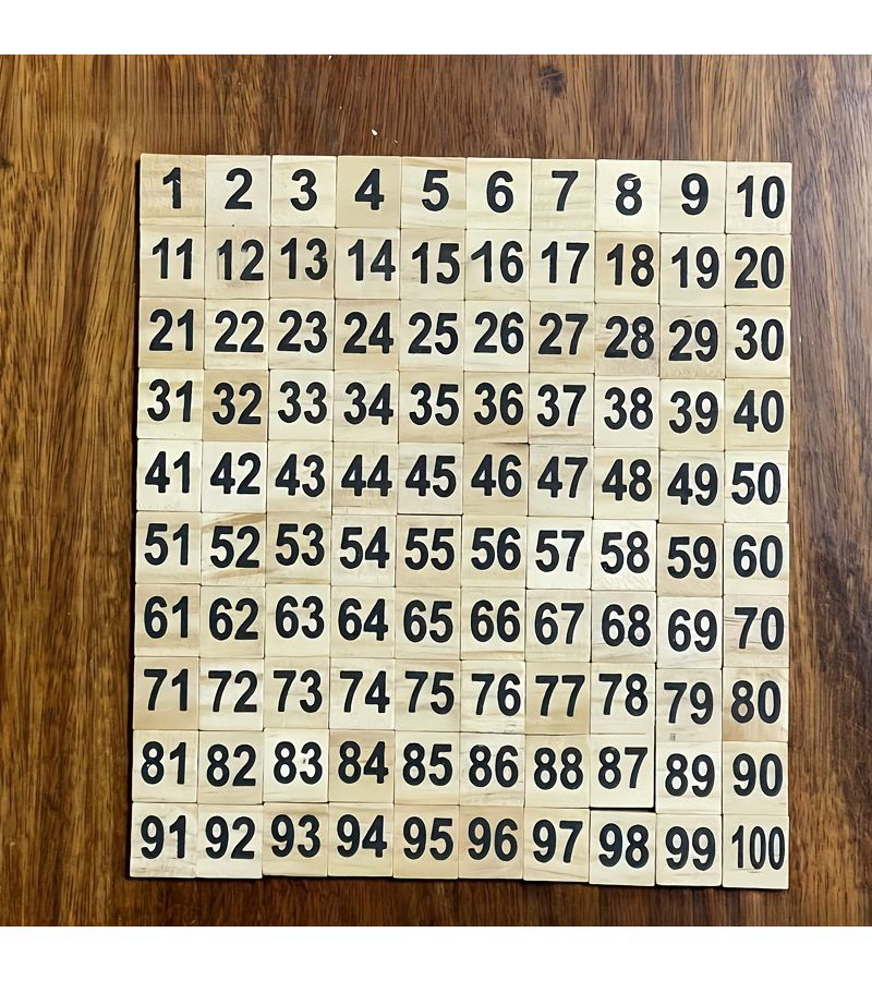 Wooden Number Blocks 1 100 Teaching Tools Home Education Supplies School Gift - Image 1