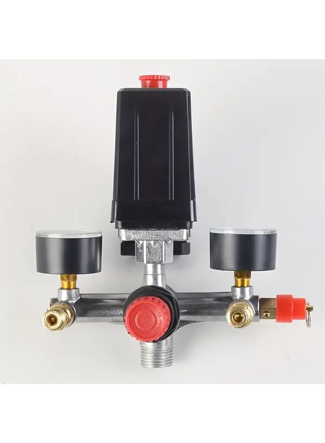 7pcs Heavy Duty Manual Air Compressor Pressure Switch And Gauge Kit All Metal - Image 4