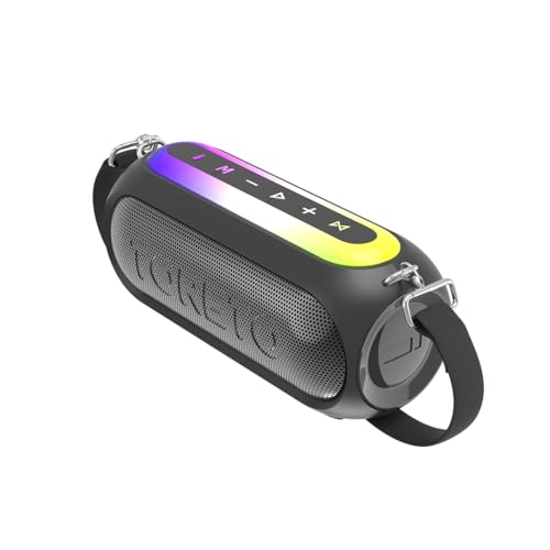 Toreto 50W Bluetooth Party Speaker with RGB Lights, 3Hrs Playtime, BT5.3/Aux/TF Card/USB Playback Modes, HD Sound, Bass Boost, Type-C Charging, Detachable Carry Belt Portable Design (Party Dynamo) - Image 1
