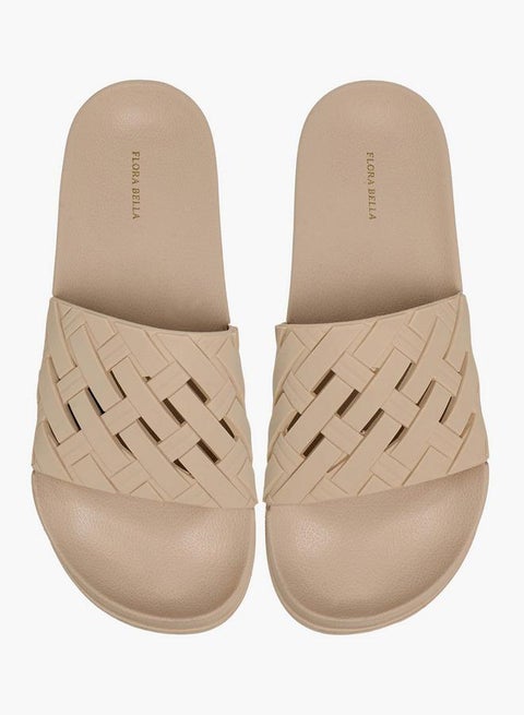 Flora Bella Women Weave Textured Slides