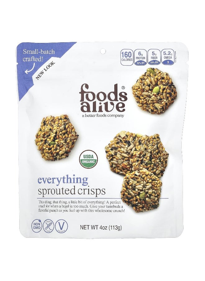 Foods Alive Foods Alive, Sprouted Crisps, Everything, 4 oz (113 g)  - Image 1