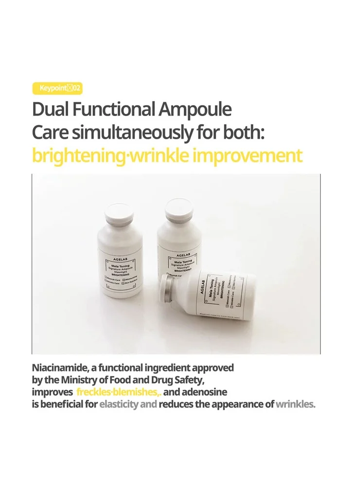 ايج لاب AgeLab Mela Toning Signature Ampoule | سيروم فيتامين سي لتفتيح البشرة وإزالة البقع الداكنة والتصبغات وتوحيد لون البشرة | معزز الإشراق وتوحيد لون البشرة | عناية كورية بالبشرة | 30 مل