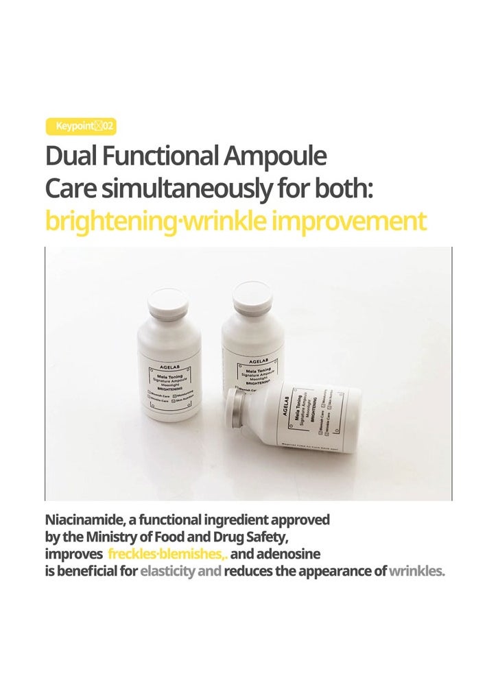 Age Lab - AgeLab Mela Toning Signature Ampoule | Vitamin C Moonlight Brightening Serum for Dark Spots, Hyperpigmentation & Uneven Skin Tone | Radiance & Skin Tone Booster | Korean Skincare | 30ml - Image 1