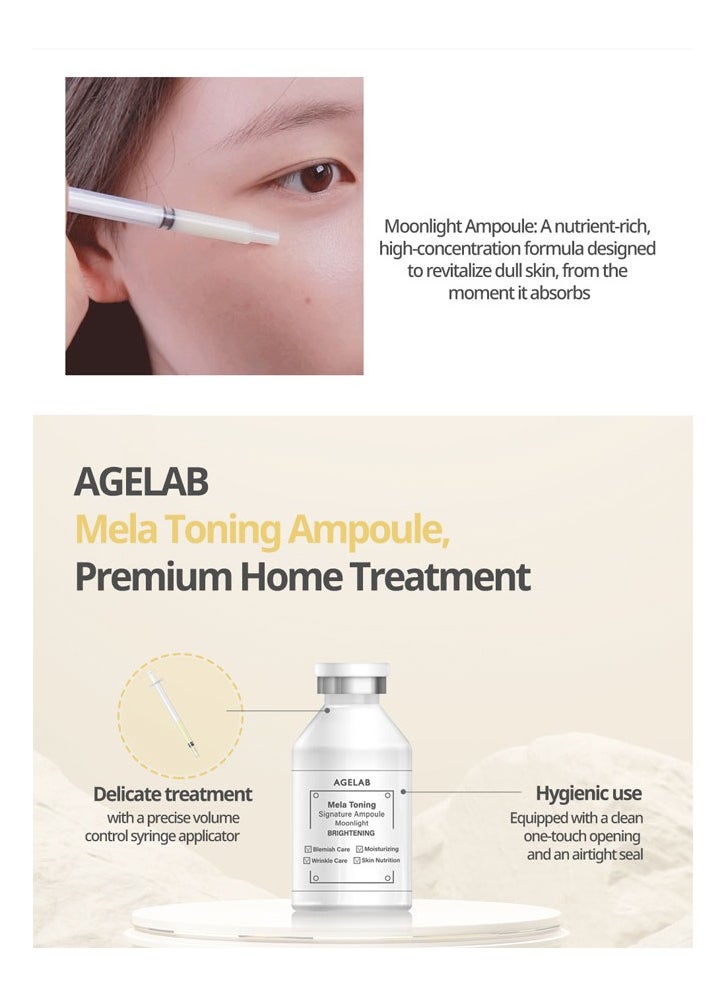 Age Lab - AgeLab Mela Toning Signature Ampoule | Vitamin C Moonlight Brightening Serum for Dark Spots, Hyperpigmentation & Uneven Skin Tone | Radiance & Skin Tone Booster | Korean Skincare | 30ml - Image 1