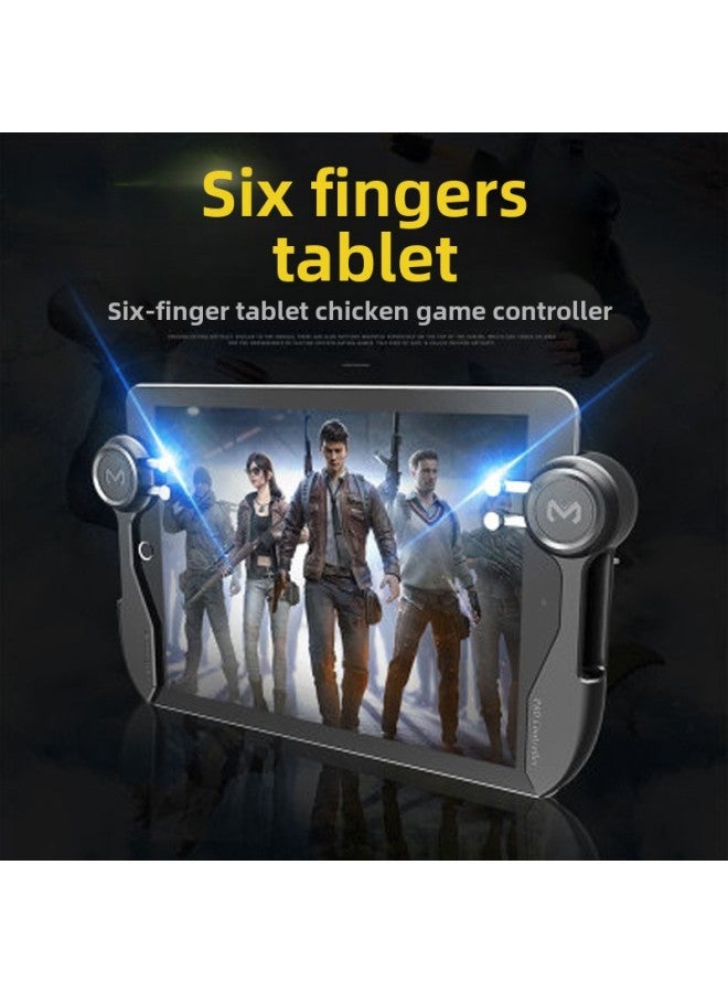 MEMO Rice Ink AK-PAD6K Six-finger Flat Eating Chicken Artifact Flat Mirror Shooting Auxiliary Game Handle Wholesale-Product Color:Black  - Image 3