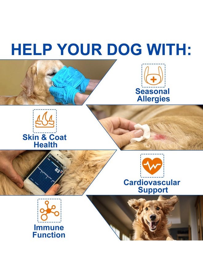 Alivo - Omega 3 for Dogs, 180P Omega 3 Fish Oil Tablets for Dogs Supports Seasonal Allergies Relief, Itch Skin Relief & Promote Coat Health, Pet Dog Fish Supplements with Omega-3 6 9, Vitamin E - 180 Tablets - Image 1
