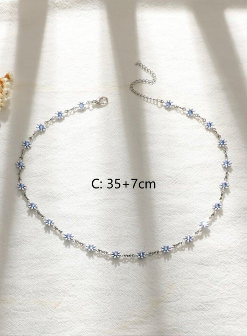 إيكوال سلسال نسائي أنيق مصنوع من الاستانلس ستيل باللون الفضي - Image 3