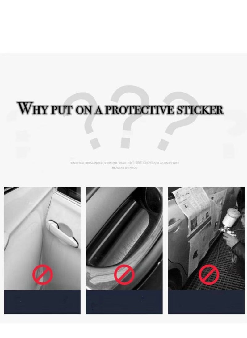 Generic - 8PCS Car Door Handle Protector, Auto Door Bowl Anti-Scratches Silicone Guards, Car Bumper Rearview Mirrors Anti-Collision Strips for Cars Trucks SUVs - Image 1