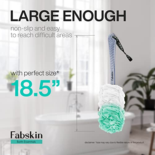 Fabskin Bath Body Brush Loofah For Men & Women With Long Handle | Body Bath Brush | Back Scrubber For Bathing | Made In India (Green) - Image 5