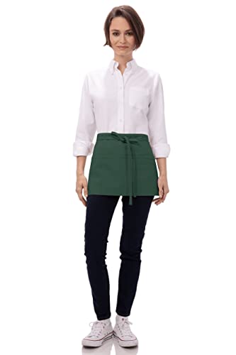 Chef Works Unisex Waitress Apron Hunter Green One Size - Image 3