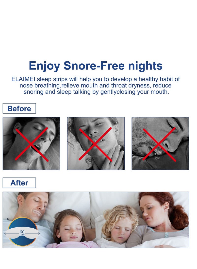 Zikra Sleep Strips, Mouth Tape, Upgrade Anti Snore Mouth Strips for Better Nose Breathing, Less Mouth Breath and Snore, Improved Nighttime Sleeping for Men Women (90 Pcs) - Image 4