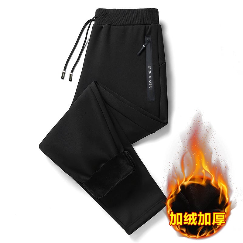Fashion Men'S Pants Trendy Loose Casual Straight-Leg Long Pants Fleece Thickened Jogger Sweatpants Men'S Style - Image 2
