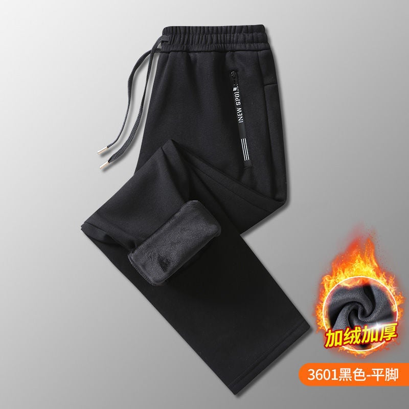 Fashion Men'S Pants Trendy Loose Casual Straight-Leg Long Pants Fleece Thickened Jogger Sweatpants Men'S Style - Image 3