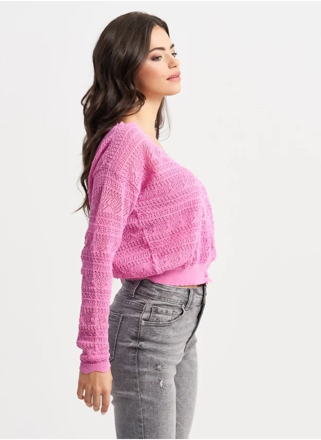 HaILYS Pink Buttoned Cardigan