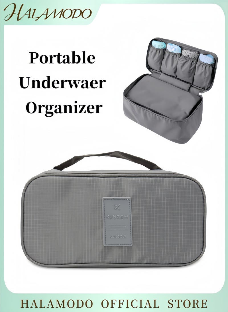 HALAMODO Travel Bra Underwaer Organizer Fashion Portable Multi-Functional Socks Organizer Cosmetic Make-up Pouch Compact Lingerie Storage Bag Luggage Storage Case Fornight Toiletry Bag  - Image 1