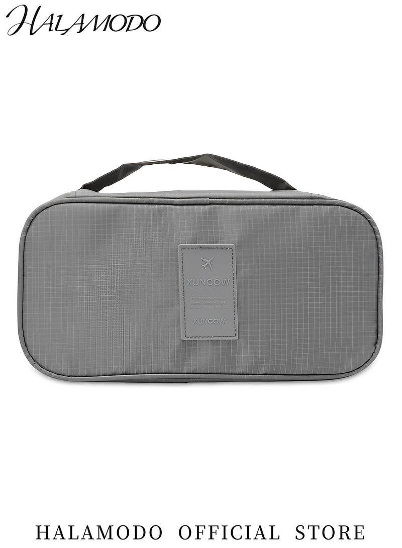 HALAMODO Travel Bra Underwaer Organizer Fashion Portable Multi-Functional Socks Organizer Cosmetic Make-up Pouch Compact Lingerie Storage Bag Luggage Storage Case Fornight Toiletry Bag  - Image 3