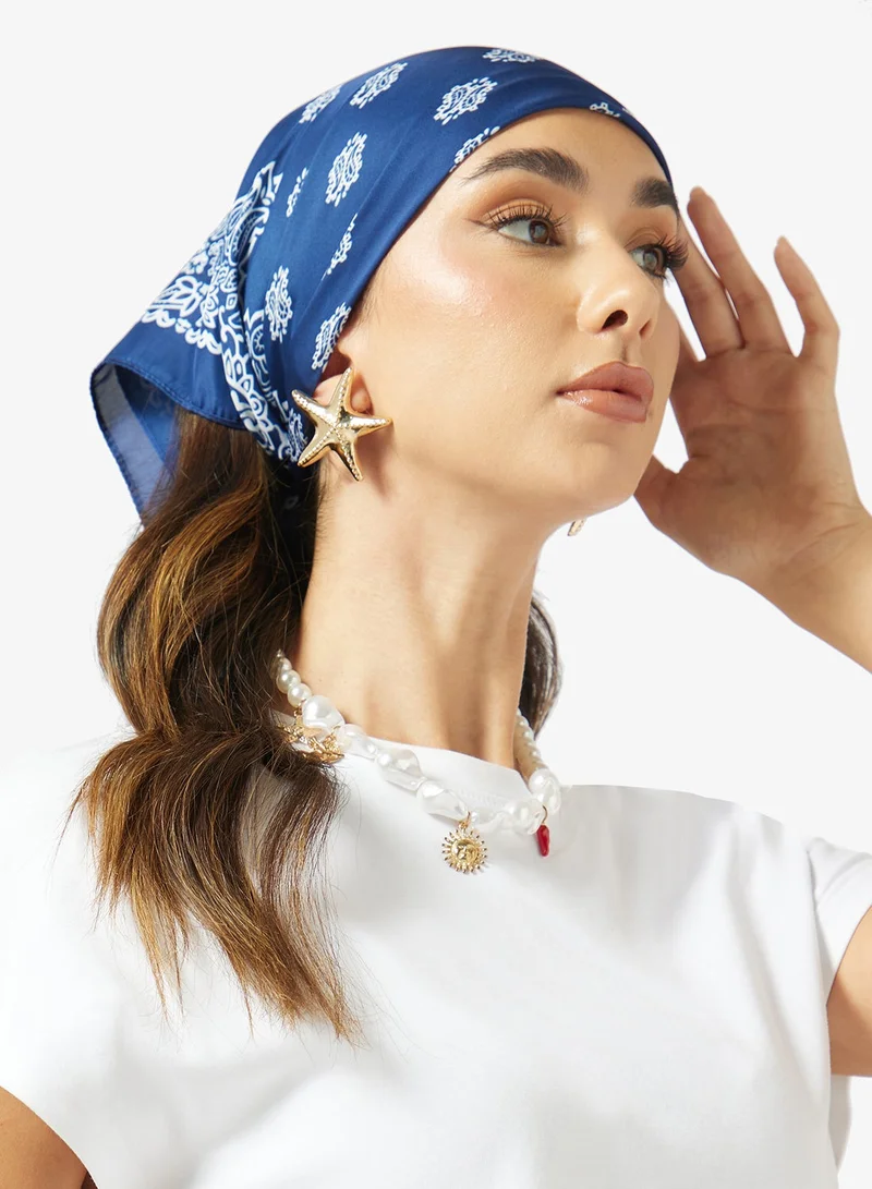 Ginger Silk Printed Summer Scarf