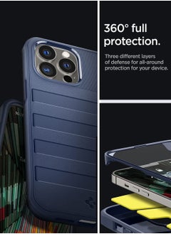 Spigen Geo Armor 360 [Full Body Protection] Case Cover for iPhone 13 Pro Max with Built-in Screen Protector - Navy Blue  - Image 2