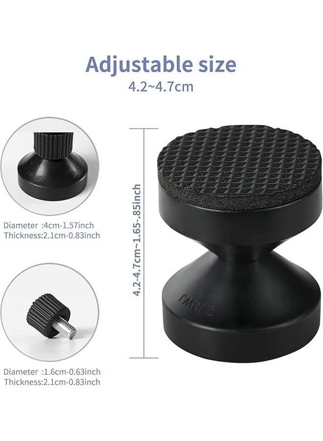 Beauenty 2 Pcs Adjustable Bed Frame Anti-Shake Tool Adjustable Threaded Headboard Stoppers Fixer Antishake Telescopic Support Stabilizer for Room Wall, Beds, Cabinets, Sofa(42-47mm,Black) - Image 5
