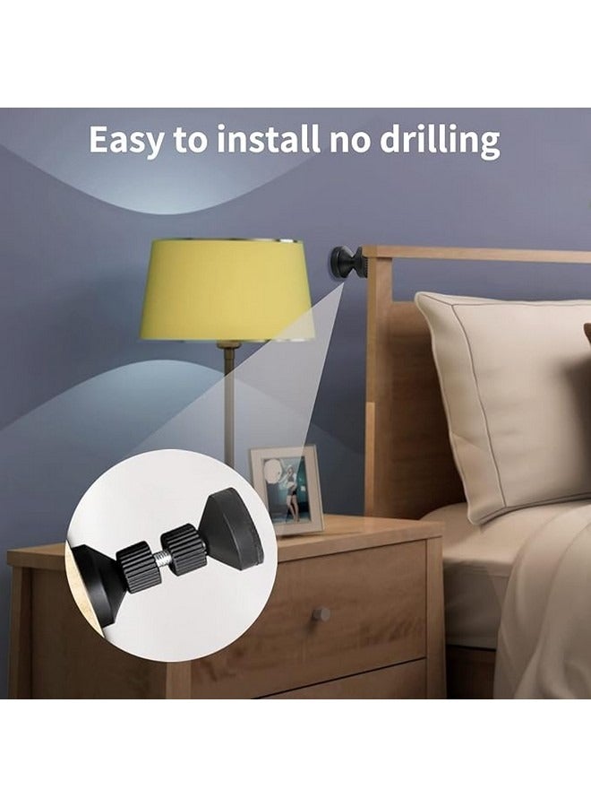 Beauenty 2 Pcs Adjustable Bed Frame Anti-Shake Tool Adjustable Threaded Headboard Stoppers Fixer Antishake Telescopic Support Stabilizer for Room Wall, Beds, Cabinets, Sofa(42-47mm,Black) - Image 2