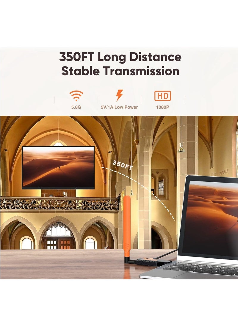 زيستيك جهاز إرسال واستقبال HDMI لاسلكي، مدى طويل 150 متر/450 قدم، دقة 1080P HD، توصيل وتشغيل، موسع HDMI للتلفاز، البروجيكتور، اللابتوب، وحدة التحكم في الألعاب، مثالي للاستخدام في المنزل، المكتب، والفصول الدراسية - Image 2