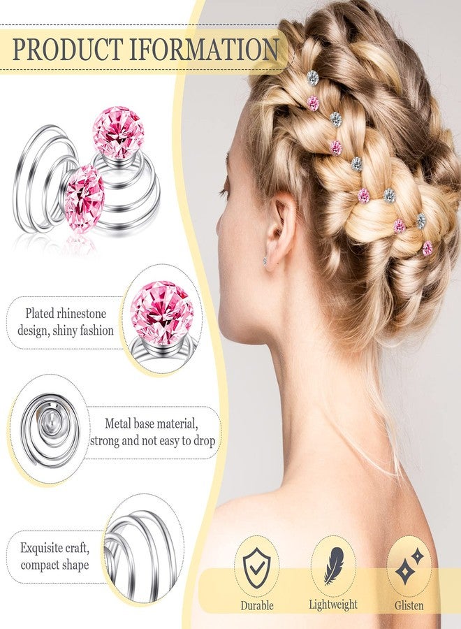 چوينت 72 قطعة من دبابيس الشعر الحلزونية المرصعة بأحجار الراين، دبابيس شعر حلزونية كريستالية، مشابك شعر معدنية لامعة ملونة، إكسسوارات شعر للنساء، مناسبة لحفلات الزفاف، ووصيفات العروس، وحفلات التخرج. - Image 3