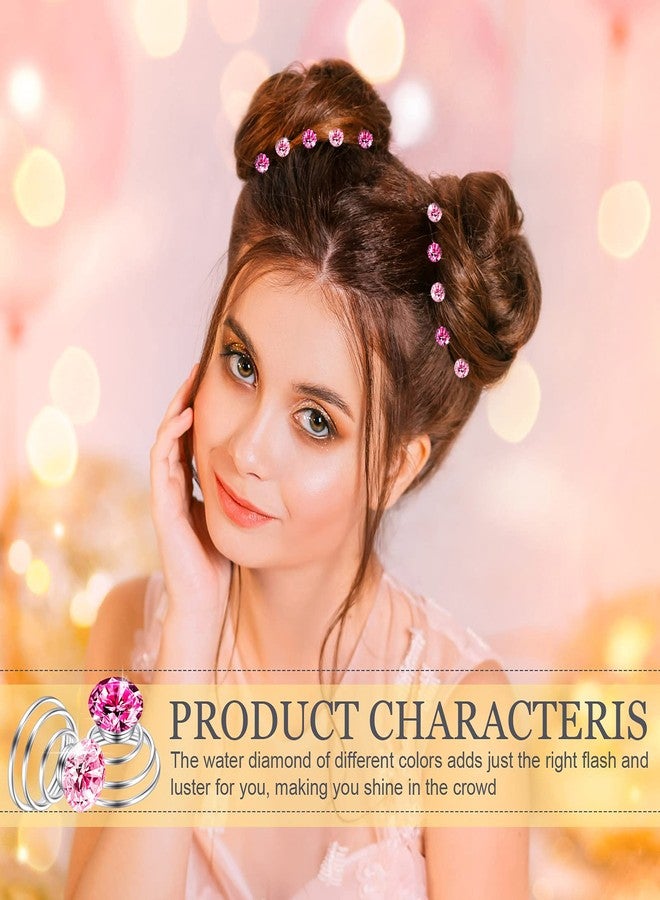 چوينت 72 قطعة من دبابيس الشعر الحلزونية المرصعة بأحجار الراين، دبابيس شعر حلزونية كريستالية، مشابك شعر معدنية لامعة ملونة، إكسسوارات شعر للنساء، مناسبة لحفلات الزفاف، ووصيفات العروس، وحفلات التخرج. - Image 5