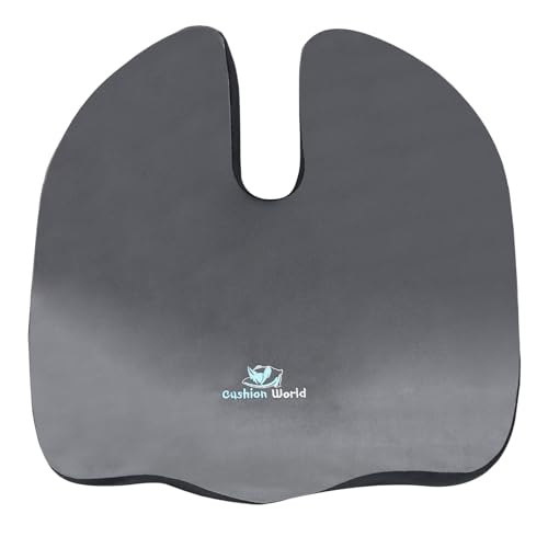 Cushion world Coccyx seat Tailbone Pain Relief Cushion || Memory Foam Pillow for Neck Pain || Ergonomic Pillow for Knee Pain Support & Comfort || Shoulder Pain Relief Spondylitis Neck (18x3x18 Inch) - Image 2