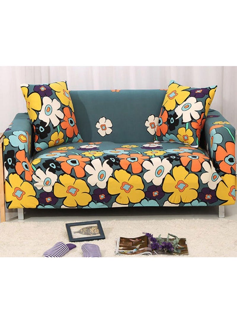NIBEMINENT Floral Pattern Sofa Slipcover Multicolour - Image 1