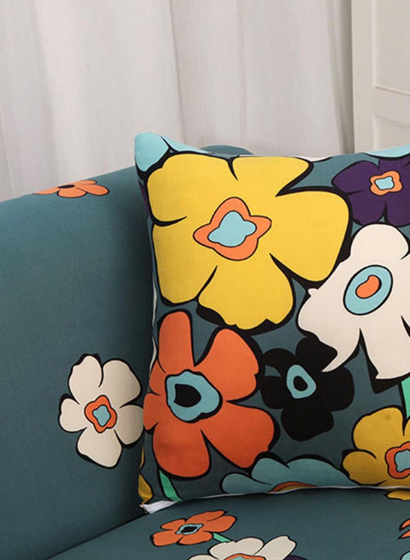 NIBEMINENT Floral Pattern Sofa Slipcover Multicolour - Image 4
