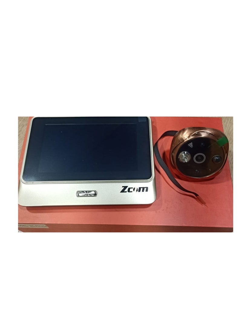 Zcom DIGITAL DOOR VIEWER ,ZCOM ,ZC-PHV04, Wirefree Peephole Door Viewer Camera with Built in Doorbell, 1080p 4.3 Inch Color Touch Screen, - Image 3