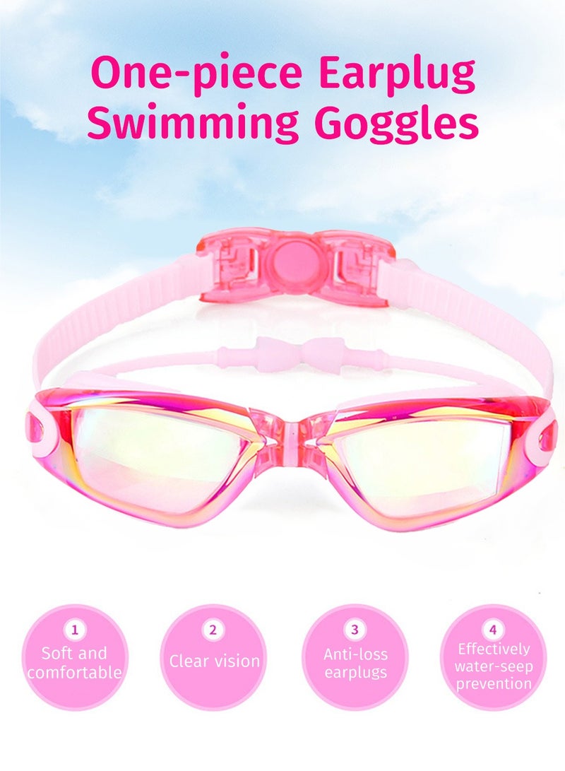 Moovant Girl's One Piece Swimdress Set, with Nose Clip, Ear Plugs, Goggle Case, and Swim Cap, Kids Complete Swimwear Kit, Waterproof Swimming Gear - Image 3